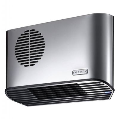 Bathroom Fan Heater: Serene S2088S All Metal 2.4kW Polished Stainless